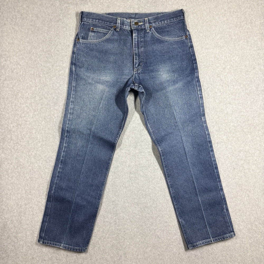 Vintage 70s Lee Riders Jeans Men 32x29 Union Made USA Talon 42 Broken Twill